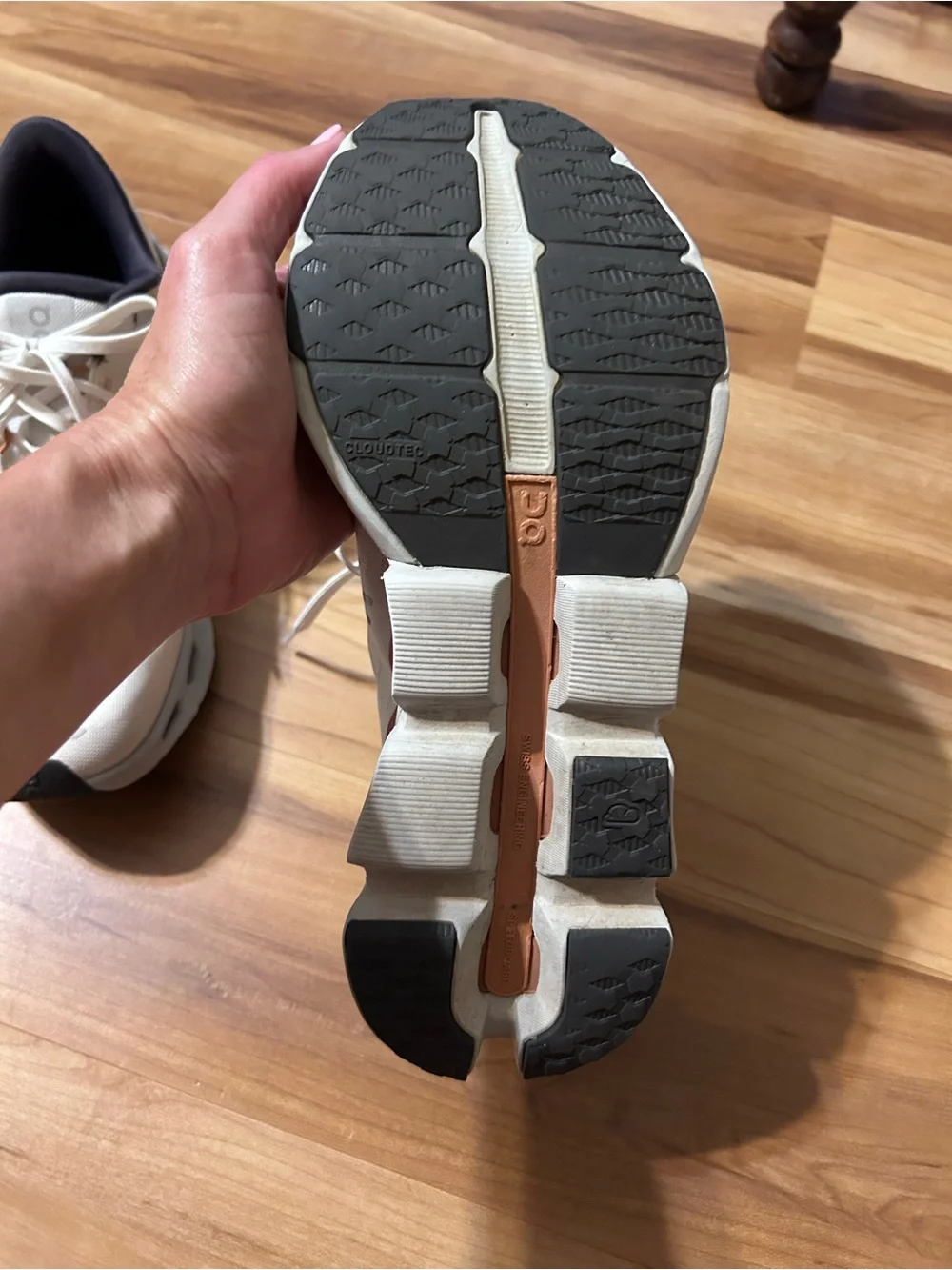 On Running Women's Cloudspark White/Navy Running Shoes
